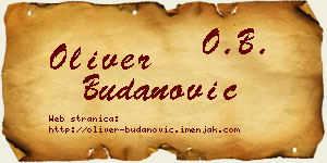Oliver Budanović vizit kartica